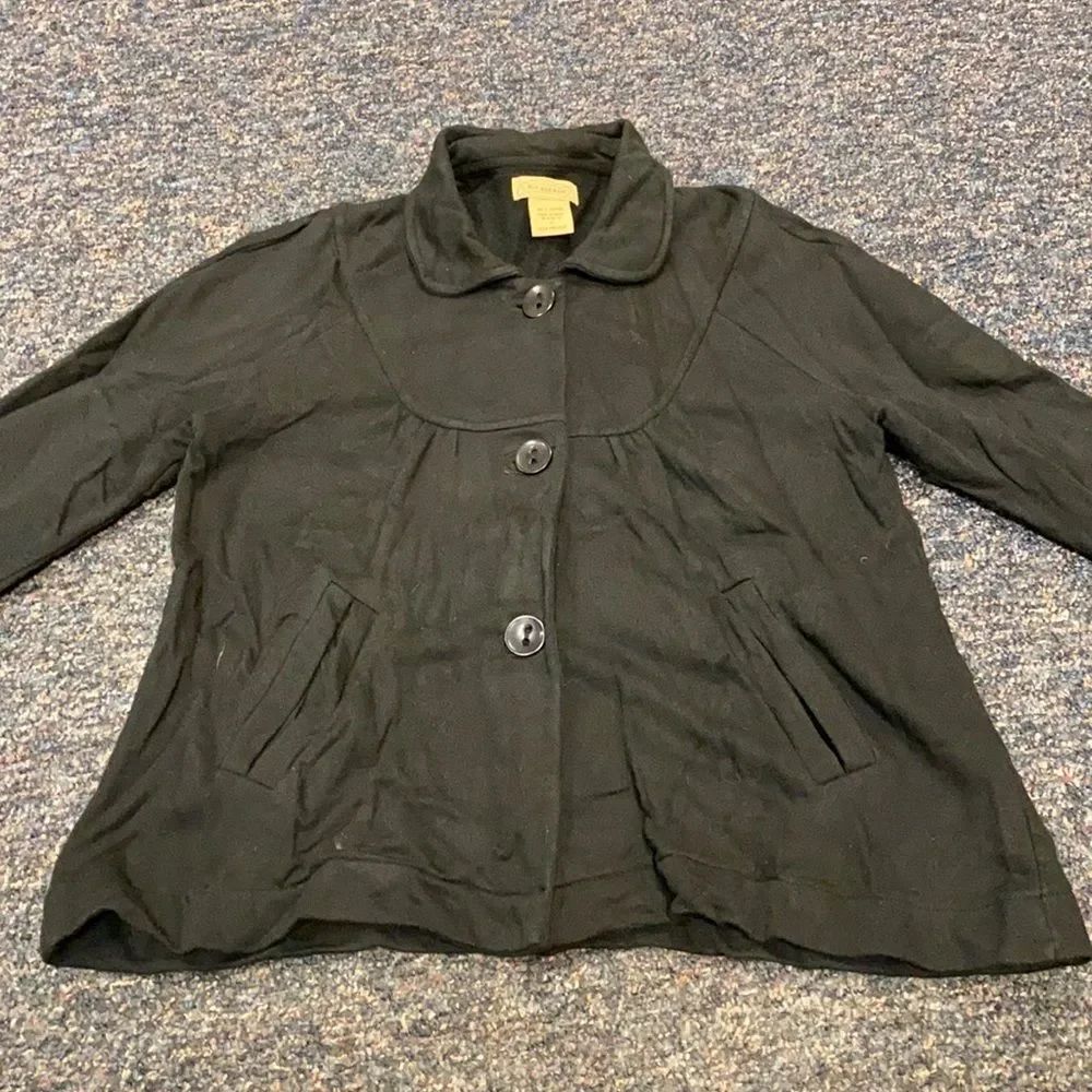 Art and Soul Black Button Down Top sz. S
